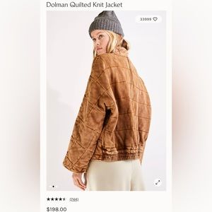 Free People Dolman Quilted Jacket- Toasted Coconut